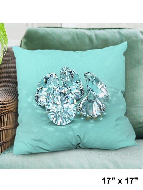 Double Sided Diamond Print Cushion & Filler